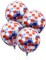 Latex Balloons Red, White & Blue Disco Ball Balloons – 22 Inch Inflatable Patriotic Balloons for 4th of July, Veterans Day, Birthday, Party & USA Decorations